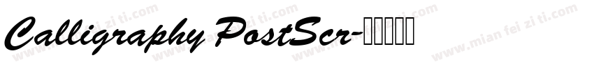 Calligraphy PostScr字体转换